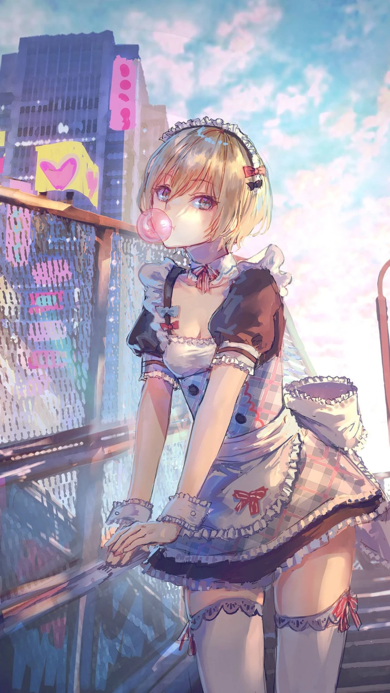 Maid in the City 4K Mobile Wallpaper