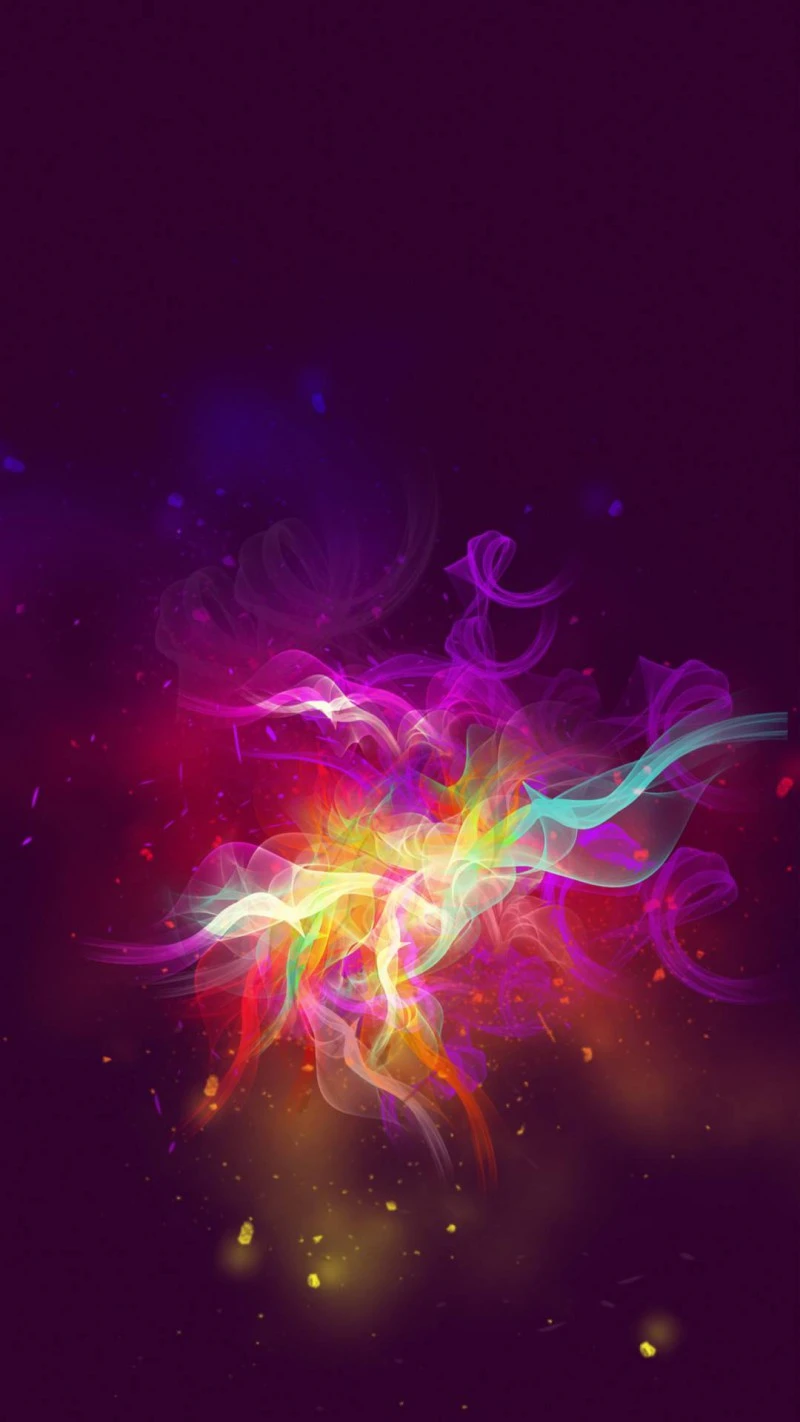 Rainbow Smoke Burst 4K Mobile Wallpaper