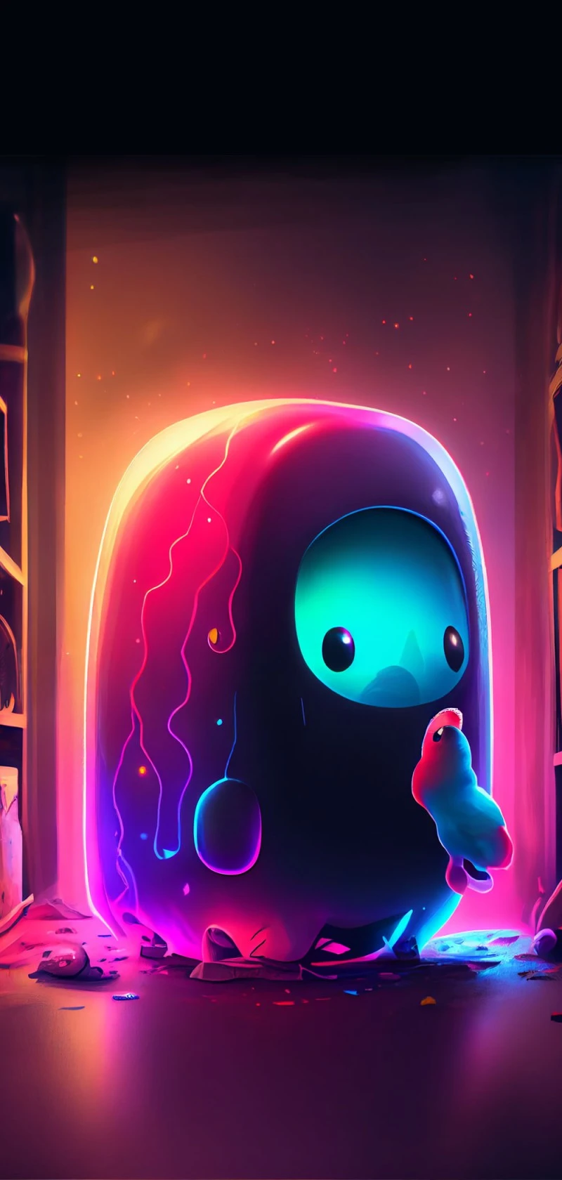 Neon Gloom 4K Mobile Wallpaper