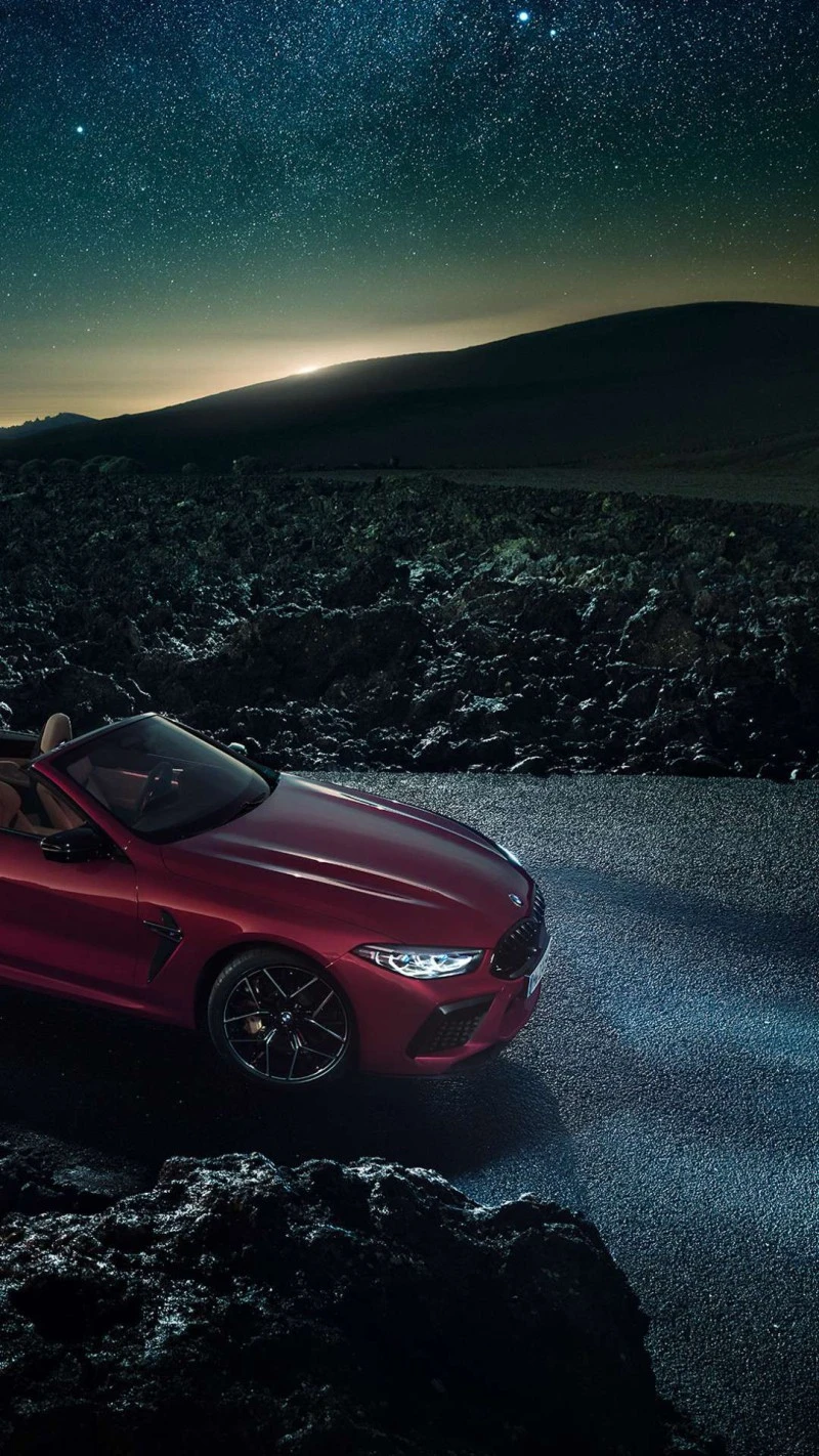 BMW M8 Convertible Under the Stars 4K Mobile Wallpaper