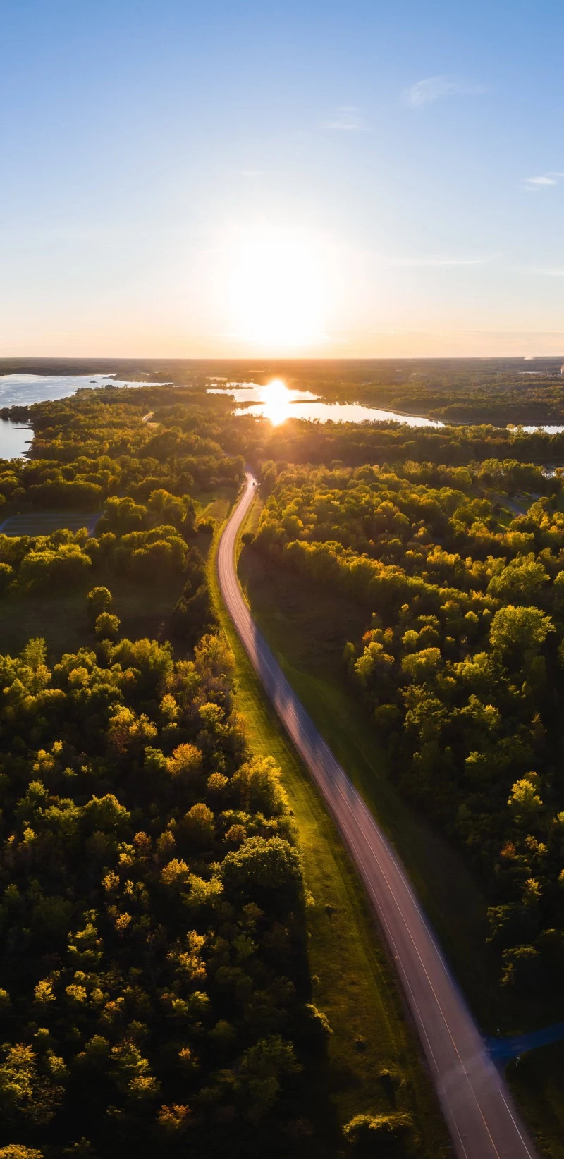 Sunset Road Trip 4K Mobile Wallpaper