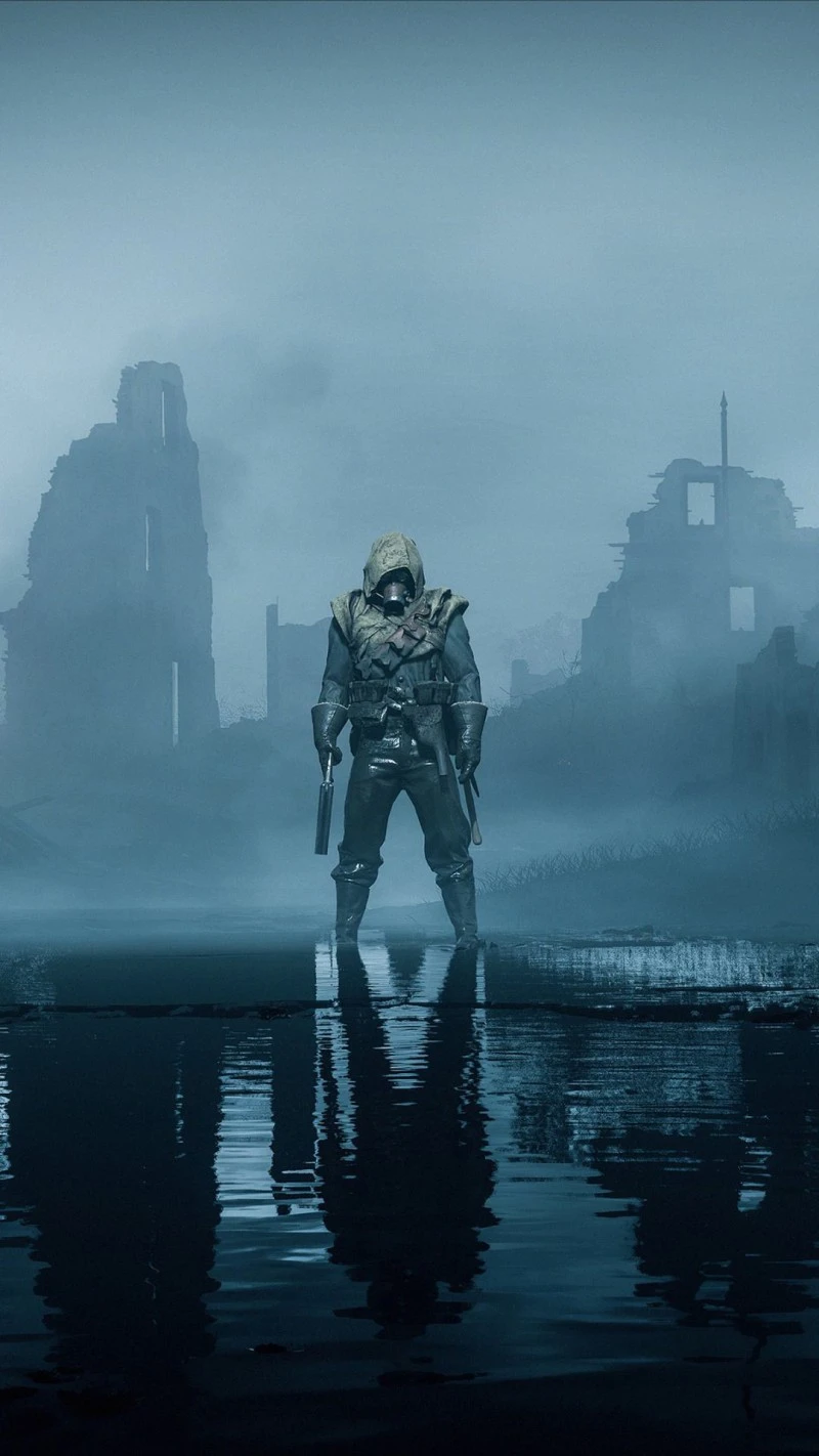 Post-Apocalyptic Warrior 4K Mobile Wallpaper