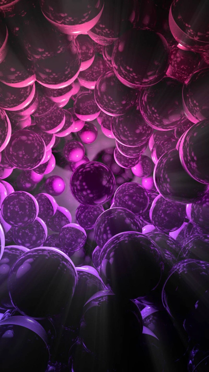 Purple and Pink Sphere Tunnel 4K Mobile Wallpaper
