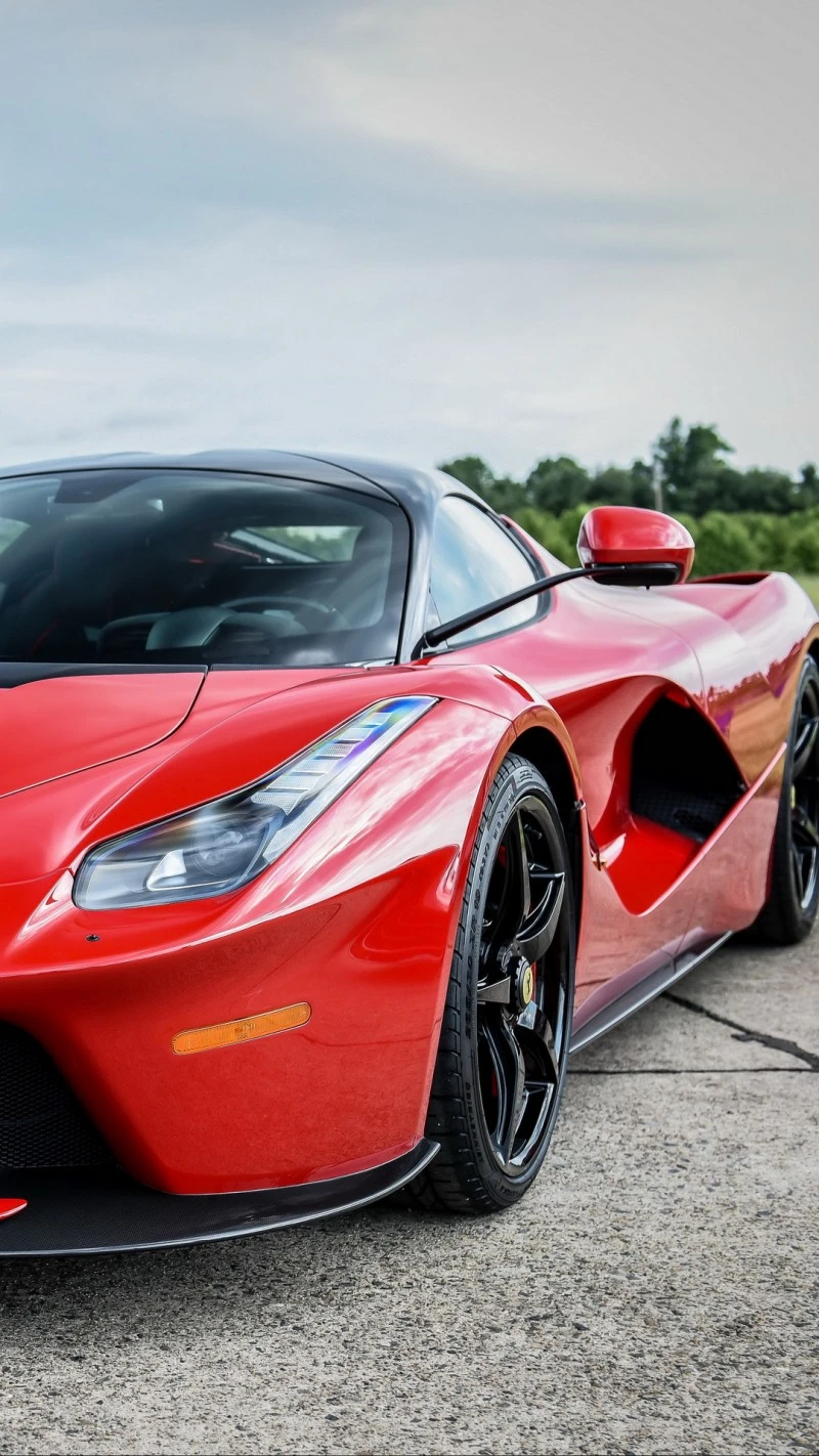 Ferrari Close-up 4K Mobile Wallpaper