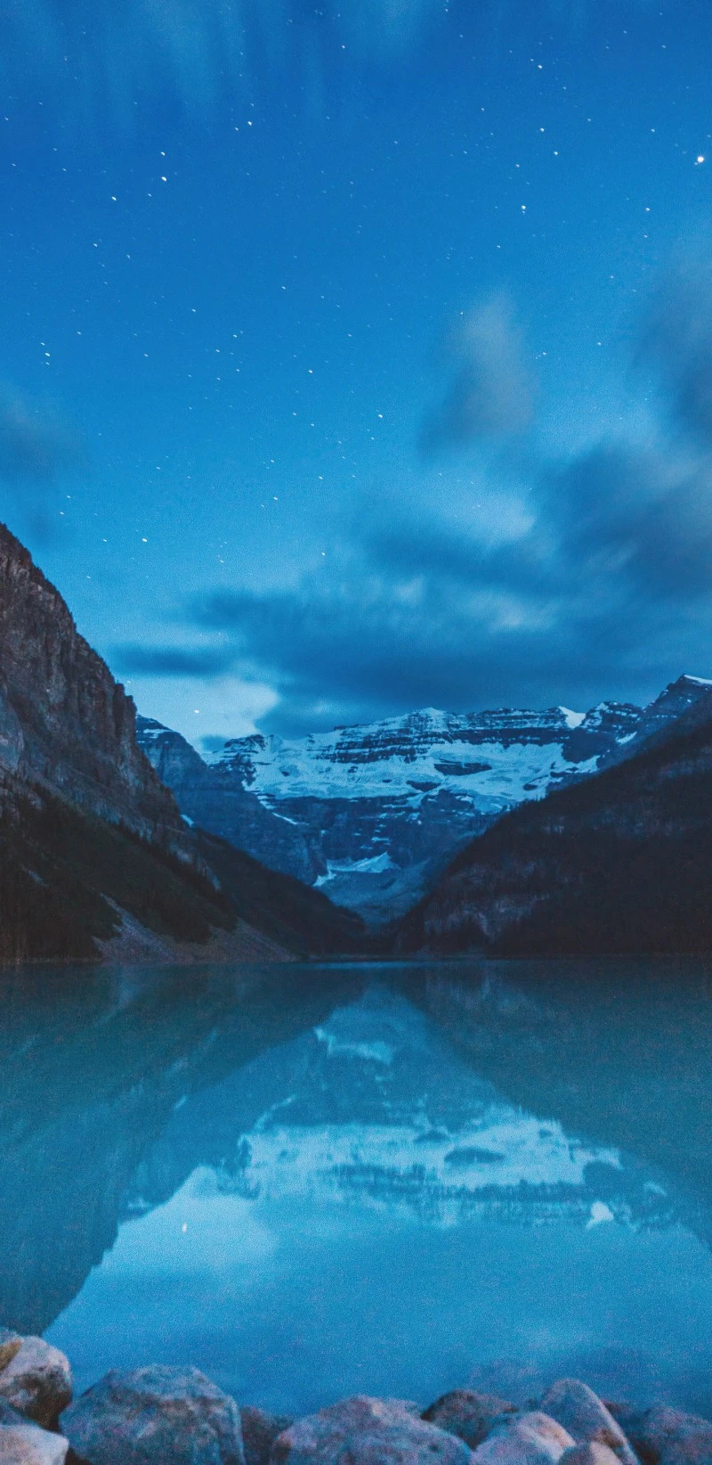 Lake Louise Under the Stars 4K Mobile Wallpaper