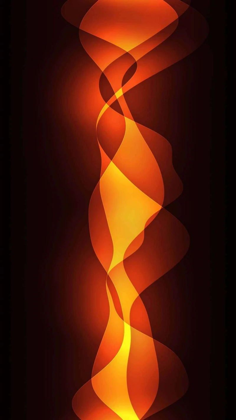 Orange Wave Abstract 4K Mobile Wallpaper