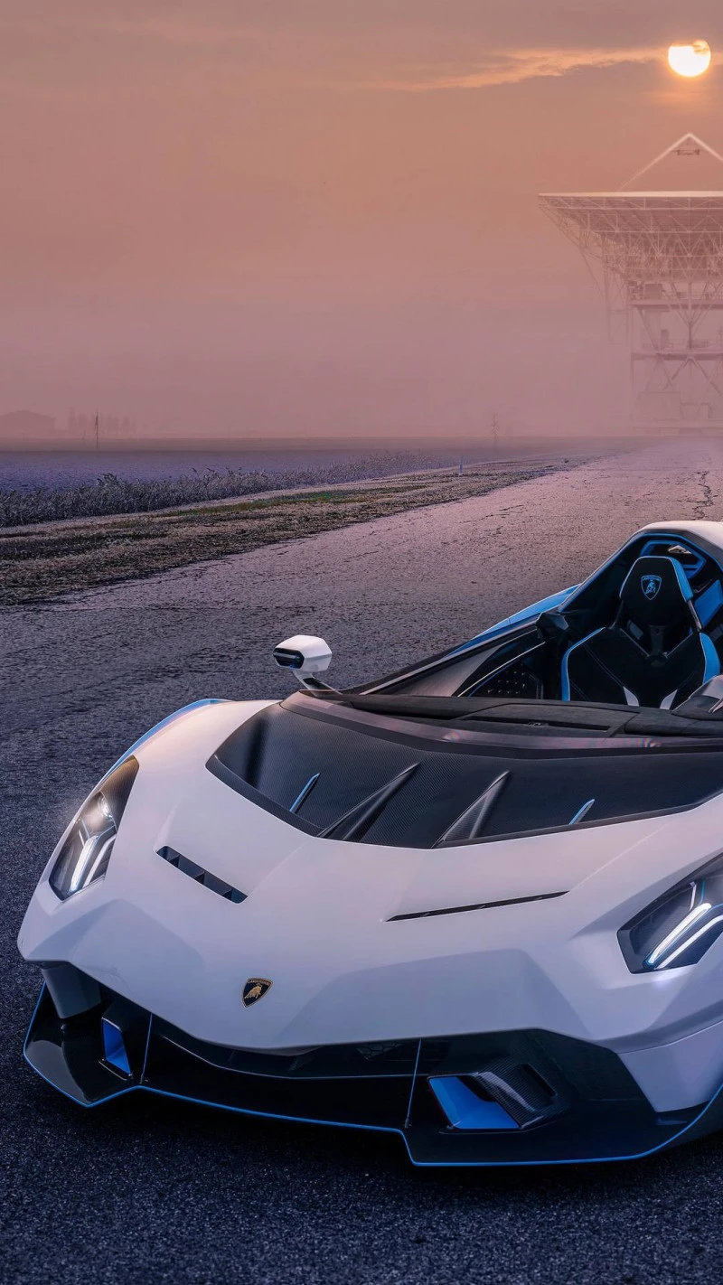 Lamborghini Roadster at Sunset 4K Mobile Wallpaper