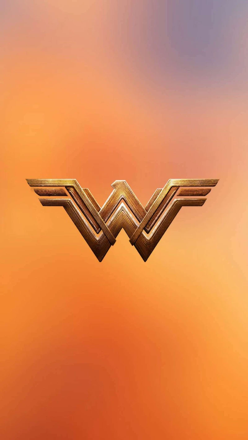 Wonder Woman Golden Logo 4K Mobile Wallpaper