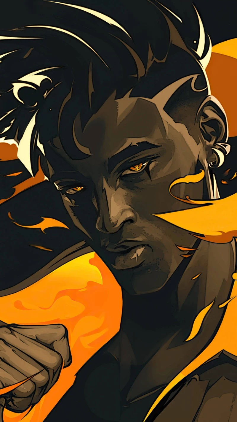 Fiery Gaze 4K Mobile Wallpaper