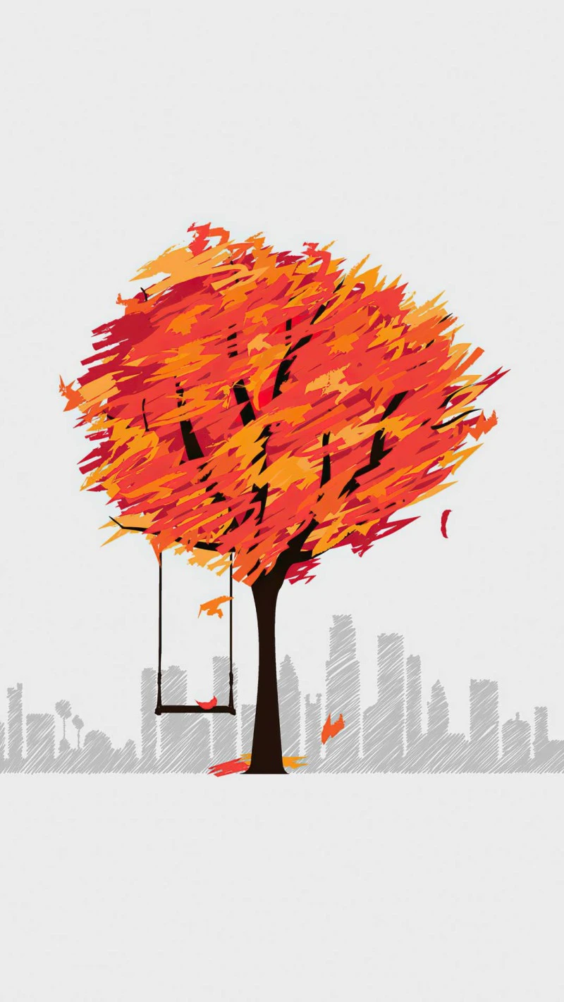 Autumn Swing 4K Mobile Wallpaper