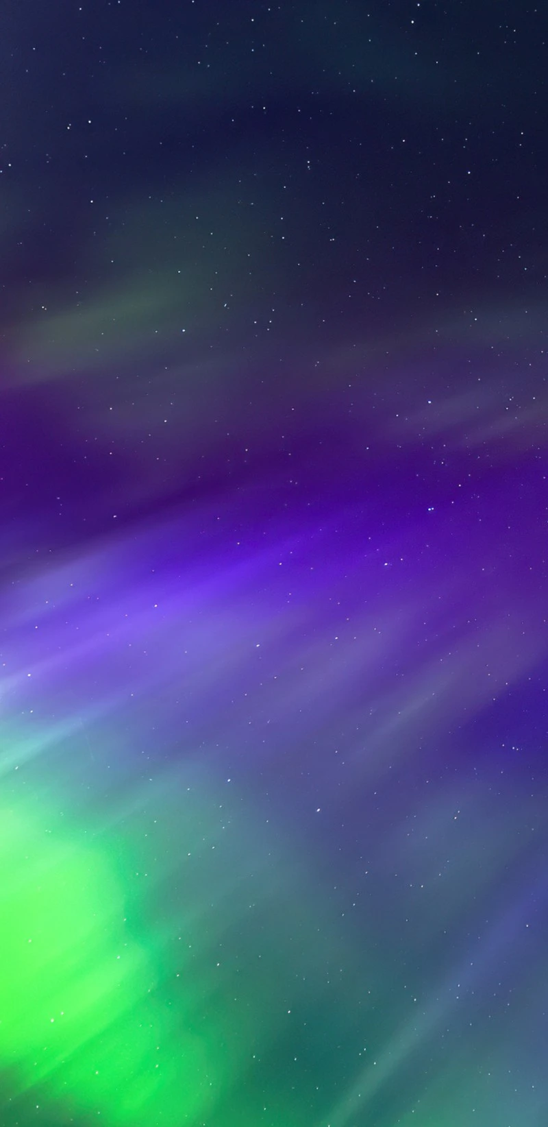 Purple and Green Aurora 4K Mobile Wallpaper