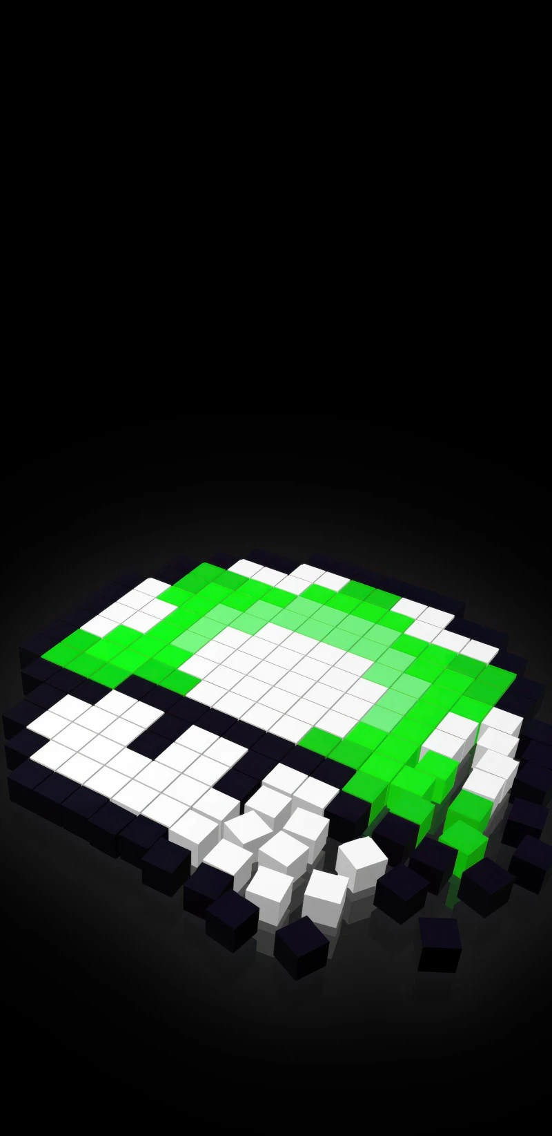 Pixel Block Destruction 4K Mobile Wallpaper