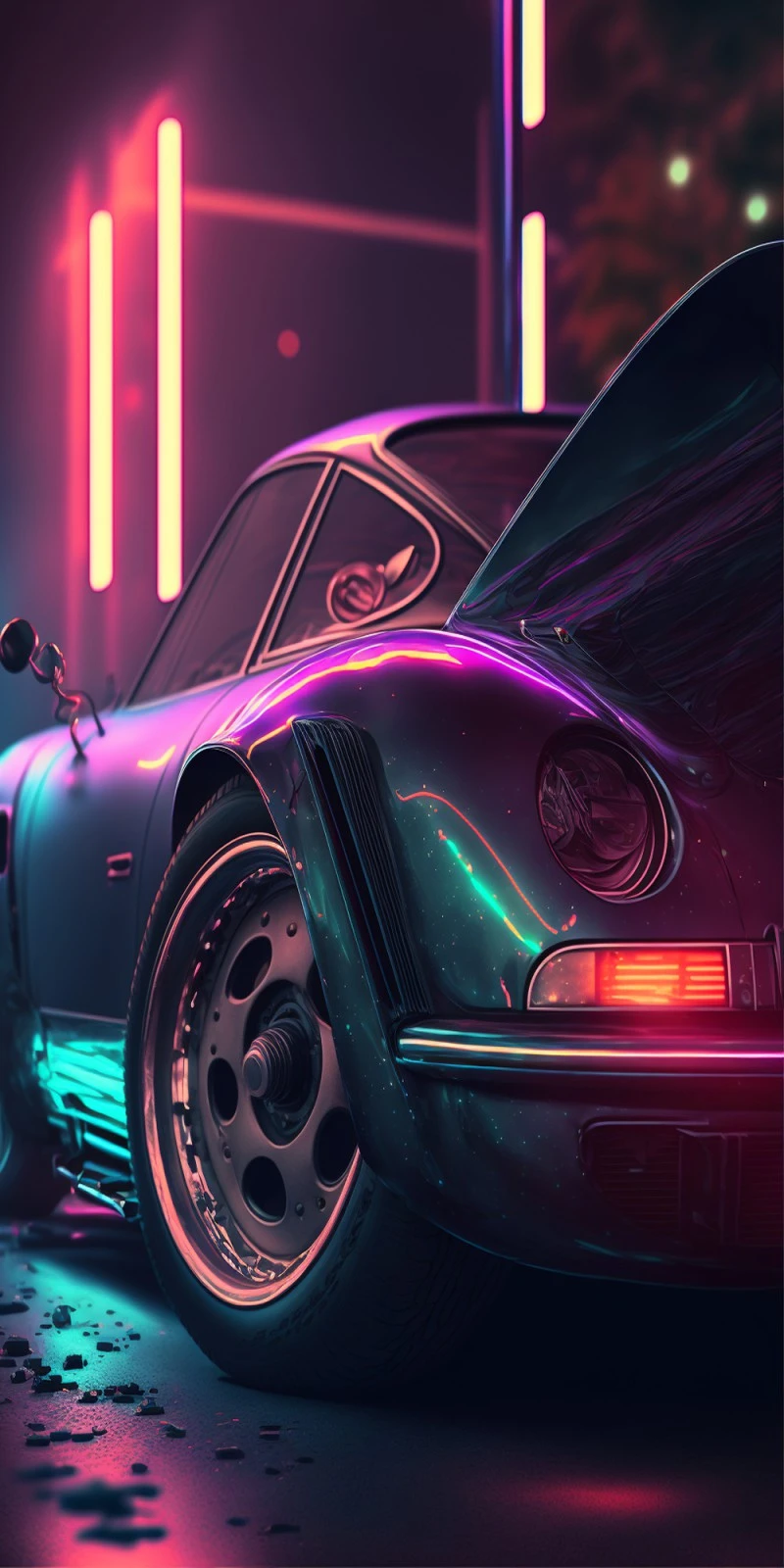 Neon Nights 4K Mobile Wallpaper