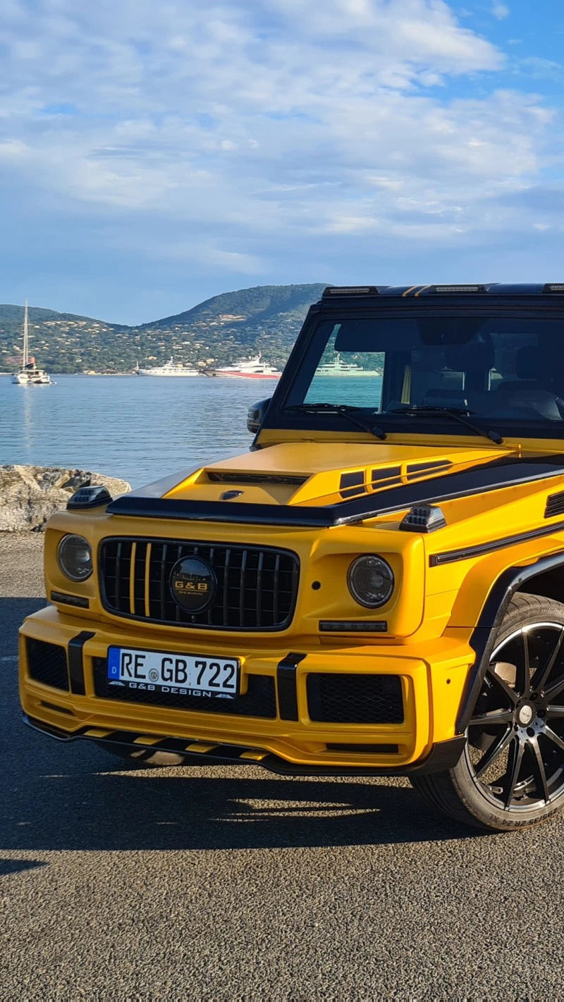 Custom Yellow Mercedes-Benz G-Class 4K Mobile Wallpaper