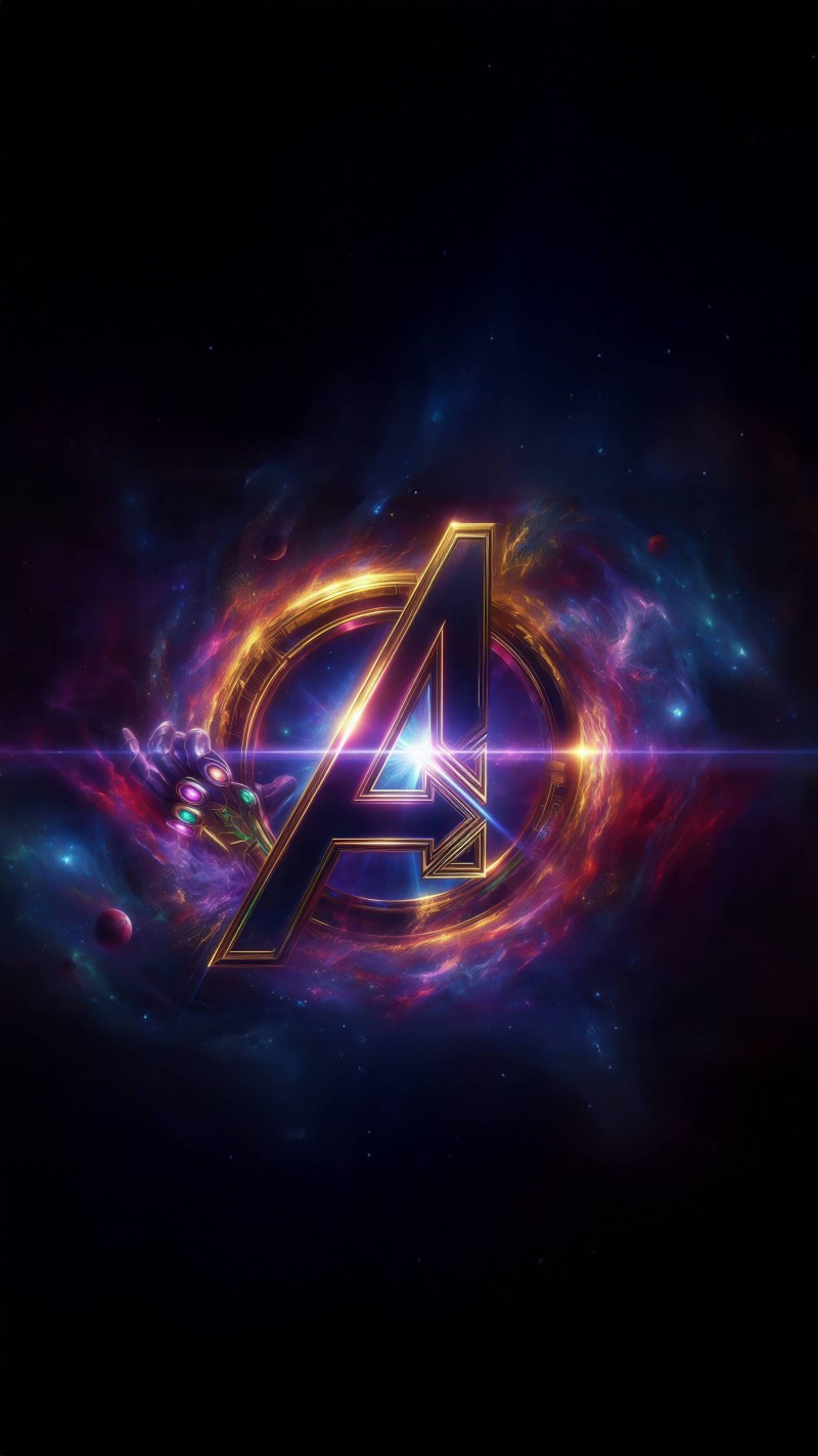 Avengers Infinity Logo 4K Mobile Wallpaper