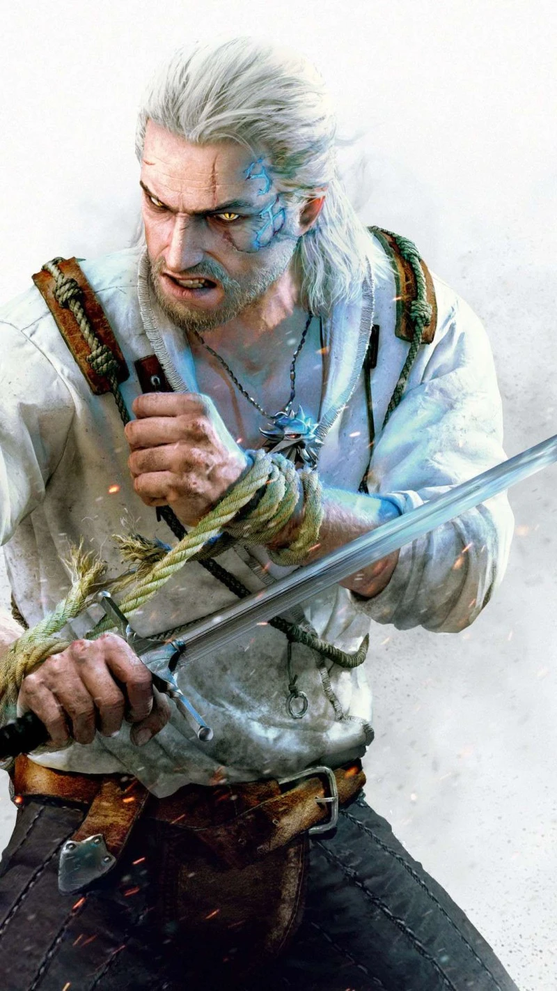 Geralt's Determination 4K Mobile Wallpaper