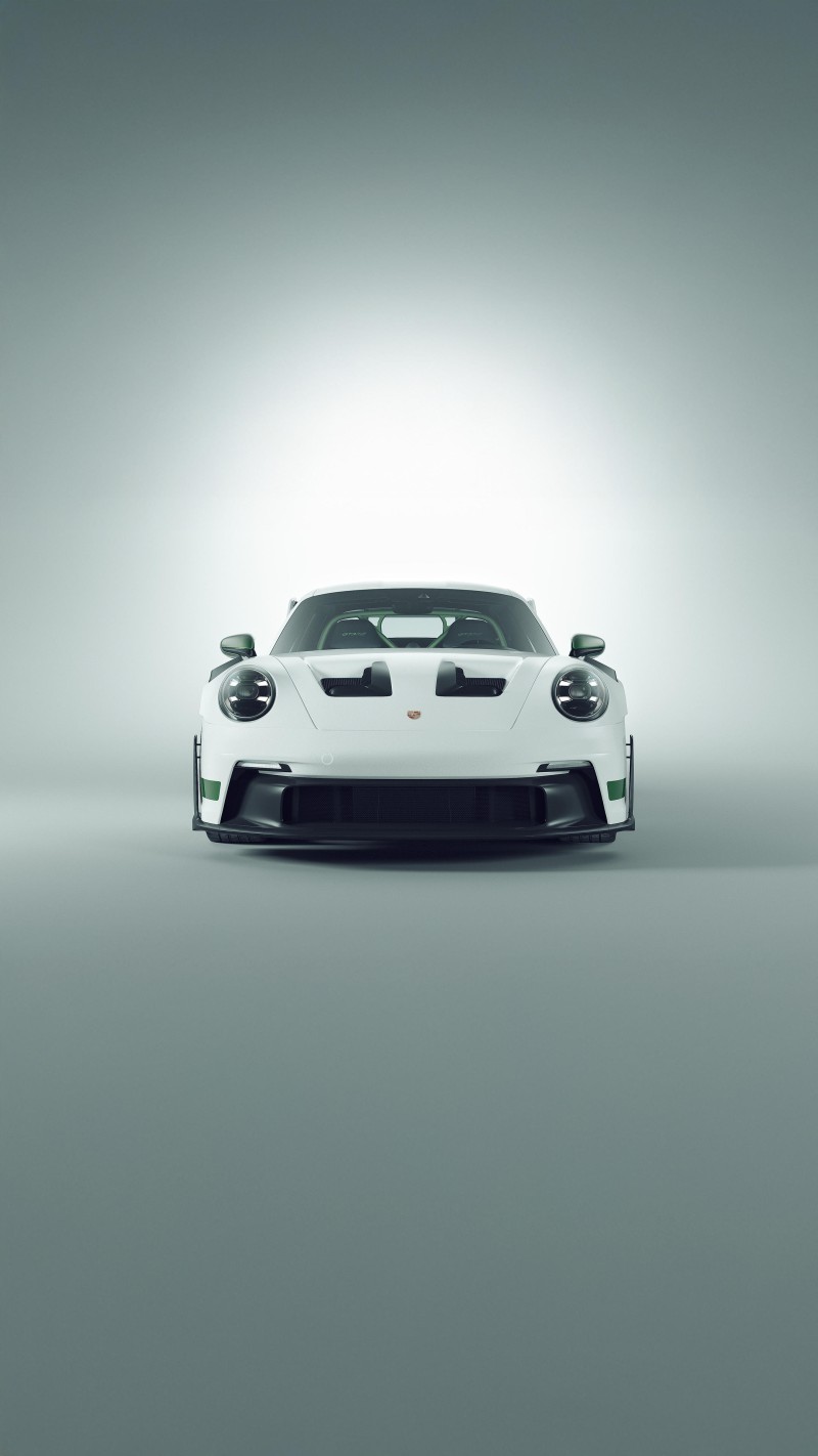4K mobile wallpaper White Porsche in a Studio Setting - high resolution for Android and iPhone