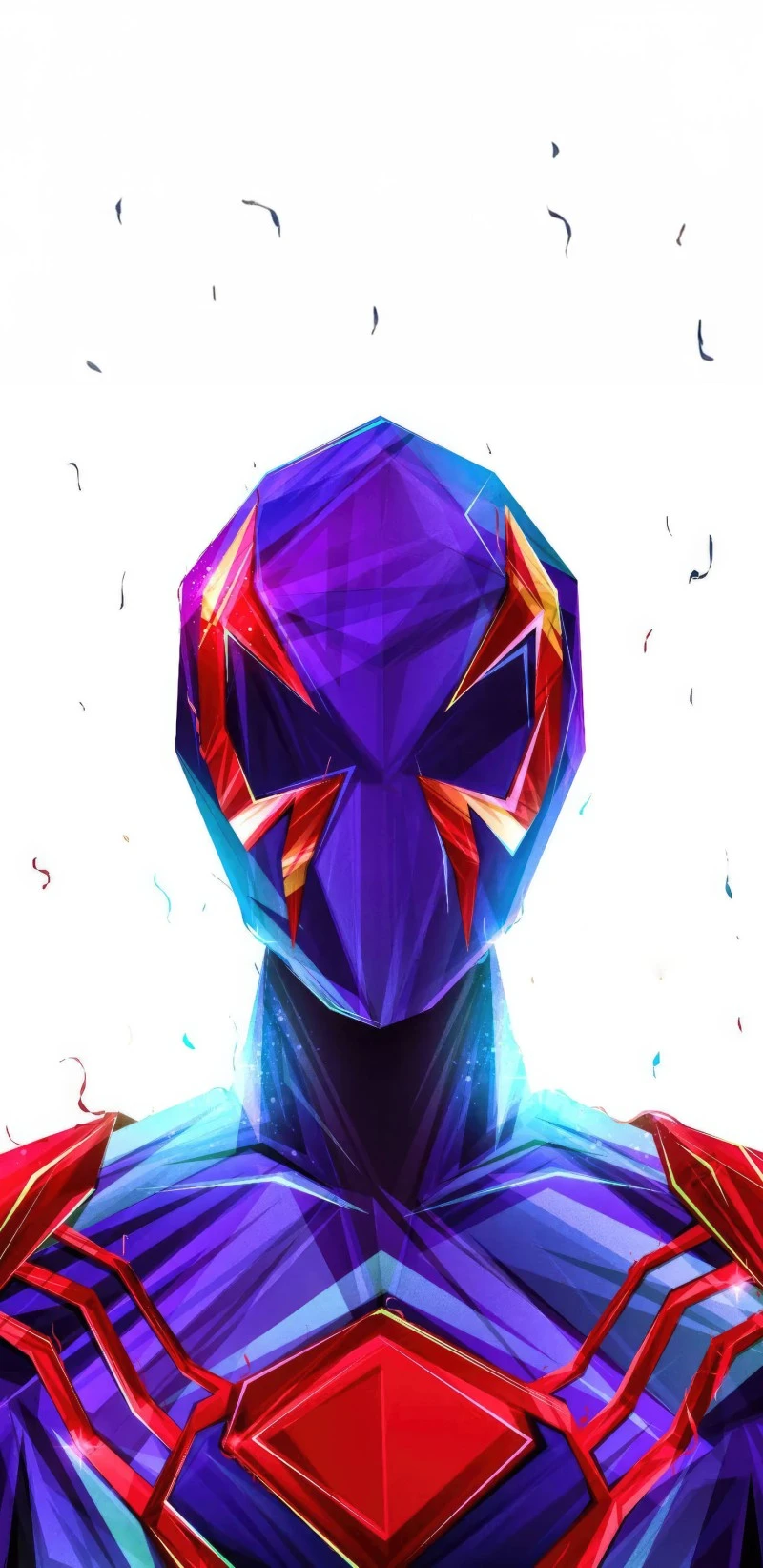 Spider-Man: Into the Spider-Verse - Low Poly Style 4K Mobile Wallpaper