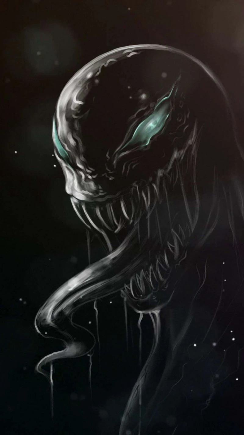Venom's Glaring Gaze 4K Mobile Wallpaper