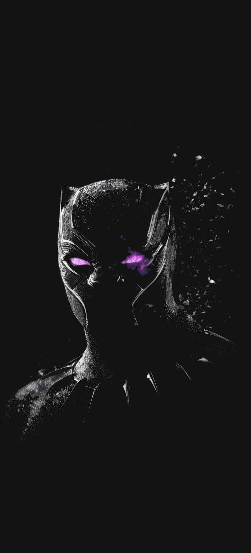 Black Panther: Fade to Black 4K Mobile Wallpaper