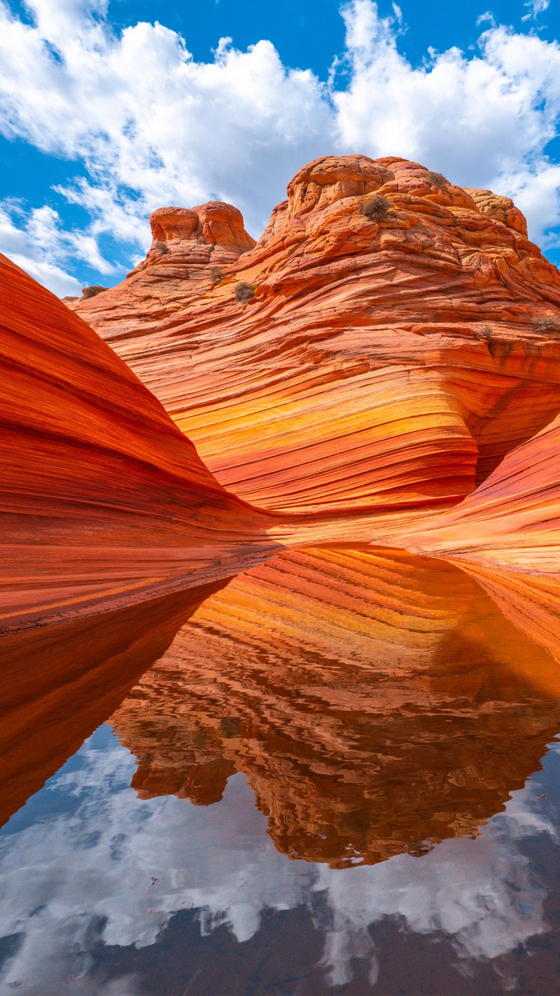 Red Rock Formations Reflecting in Water