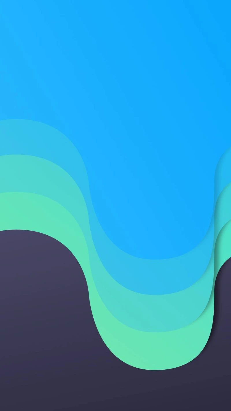 Serene Blue Waves 4K Mobile Wallpaper