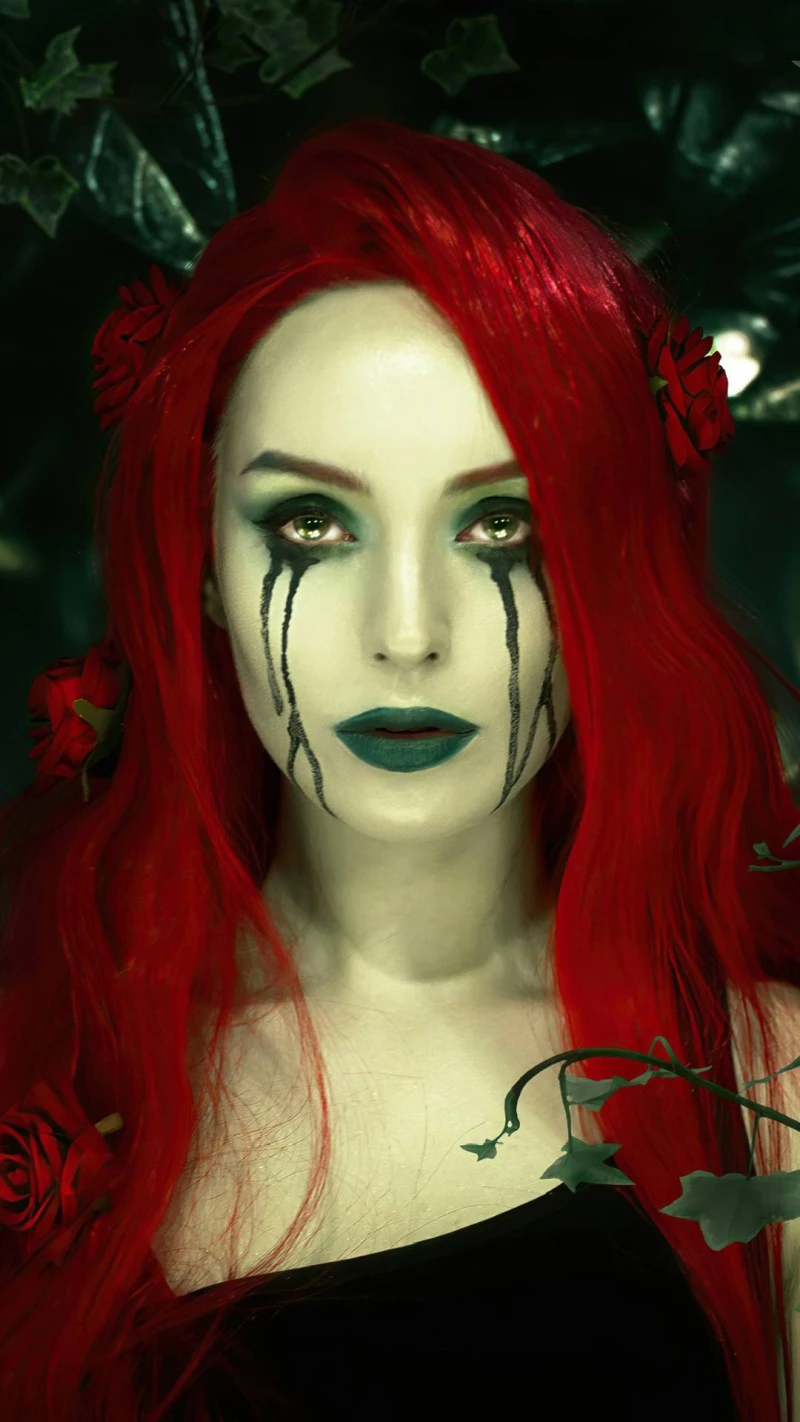 Poison Ivy Cosplay Photography 4K Mobile Wallpaper