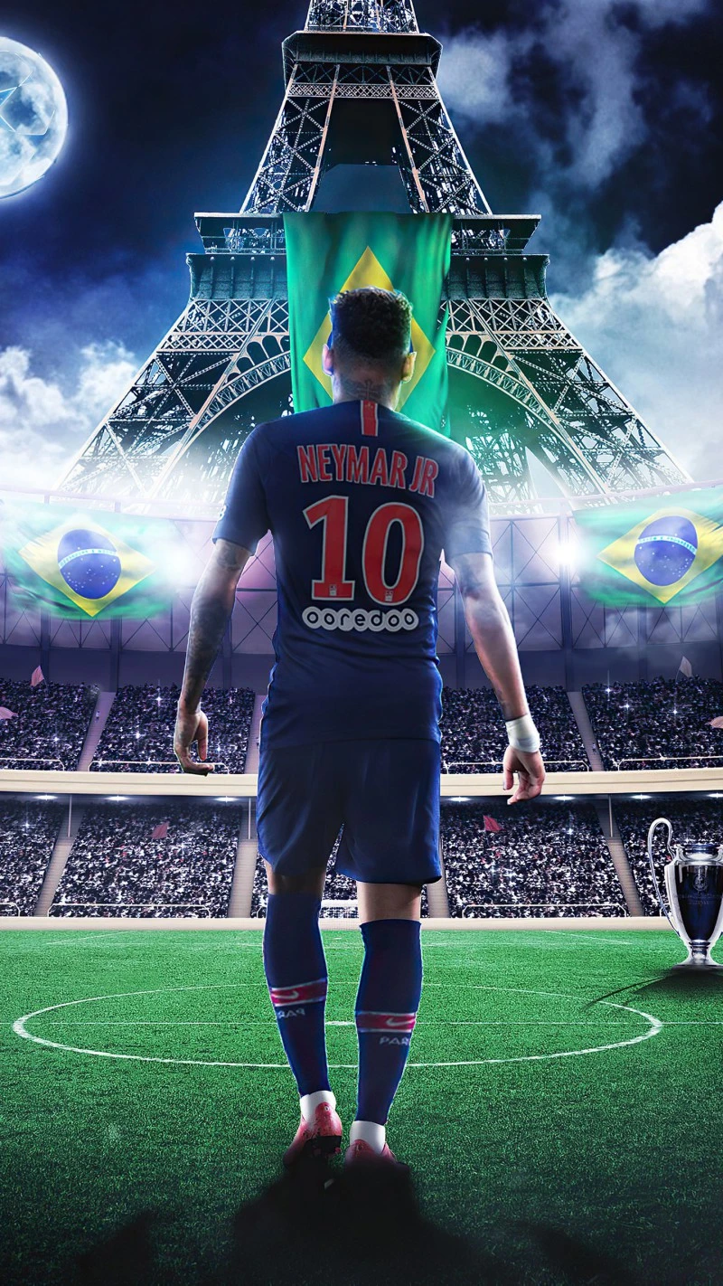 Neymar Jr. in Paris 4K Mobile Wallpaper