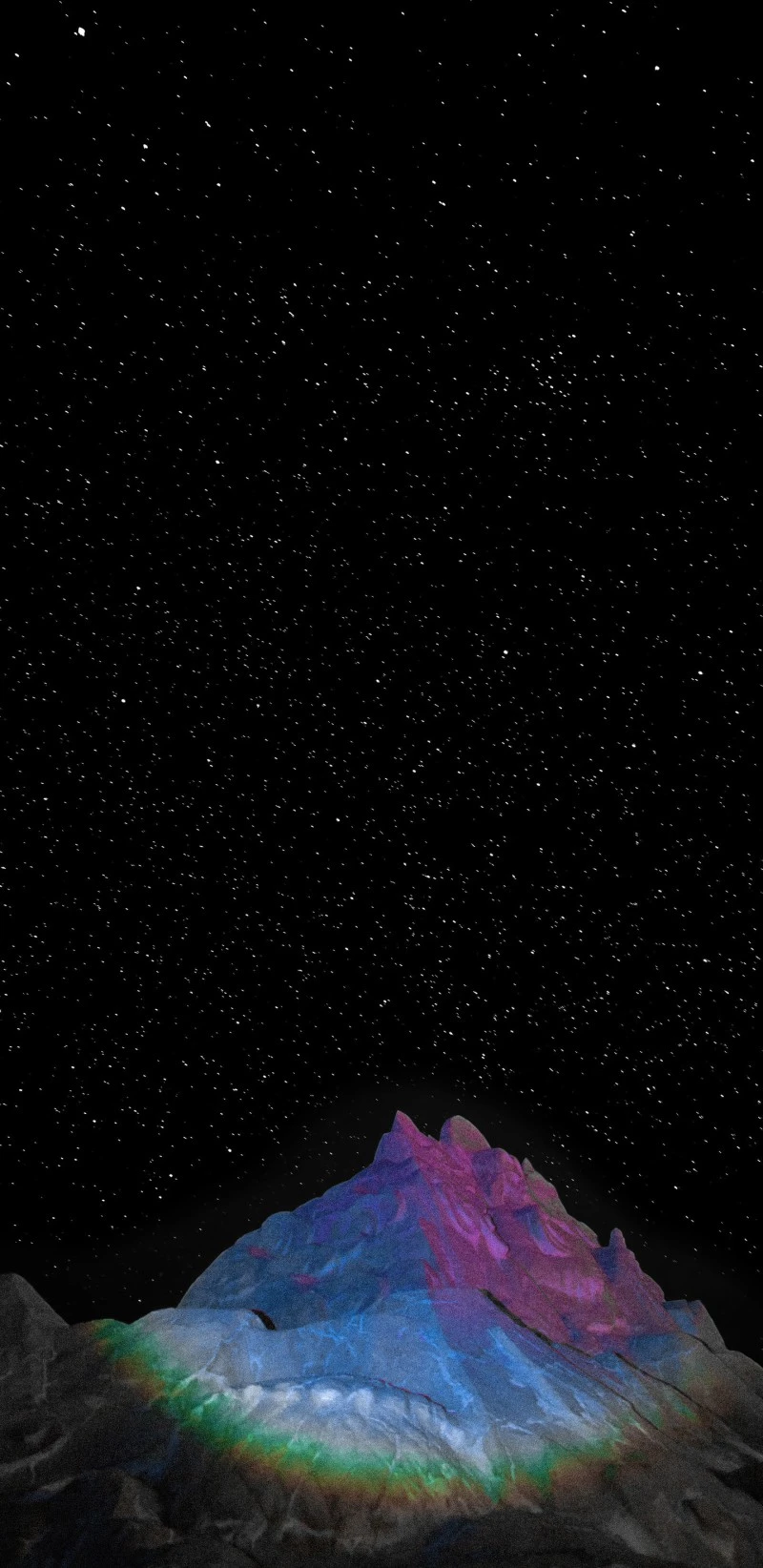 Starry Night Over a Mountain Range 4K Mobile Wallpaper