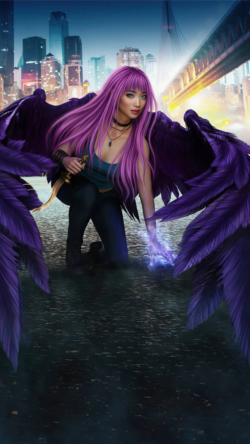 Urban Dark Angel 4K Mobile Wallpaper