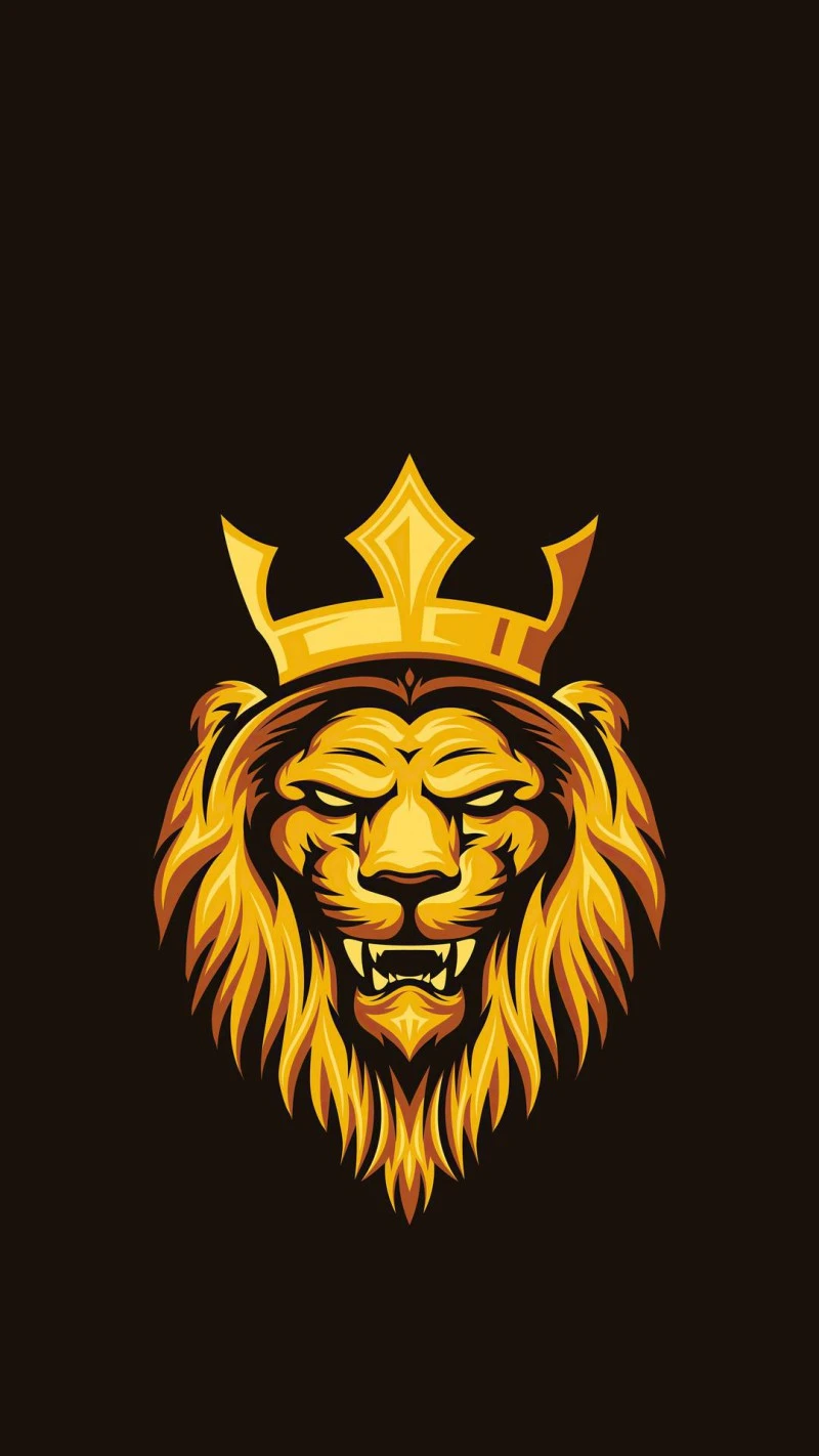 Golden Lion King 4K Mobile Wallpaper