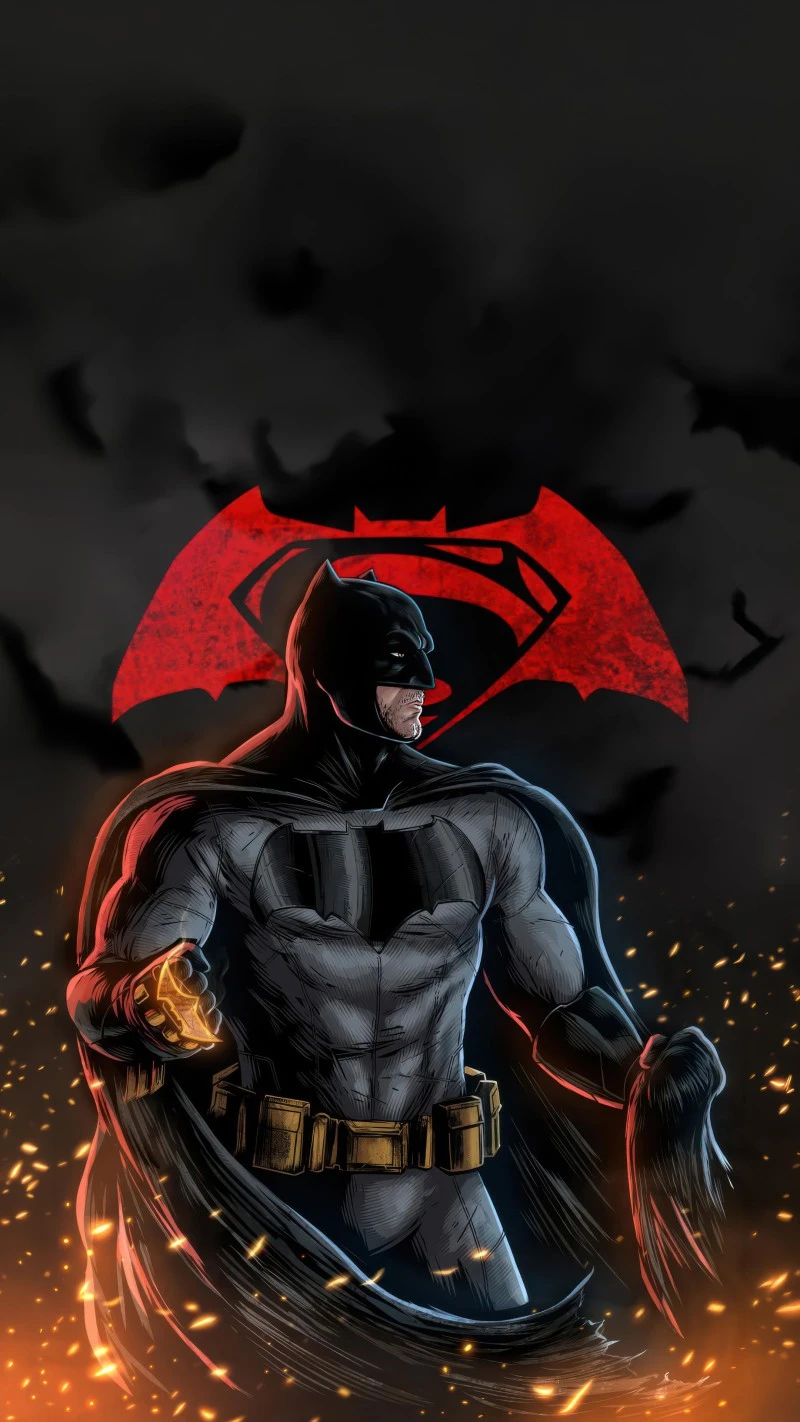 Batman Emblazoned 4K Mobile Wallpaper